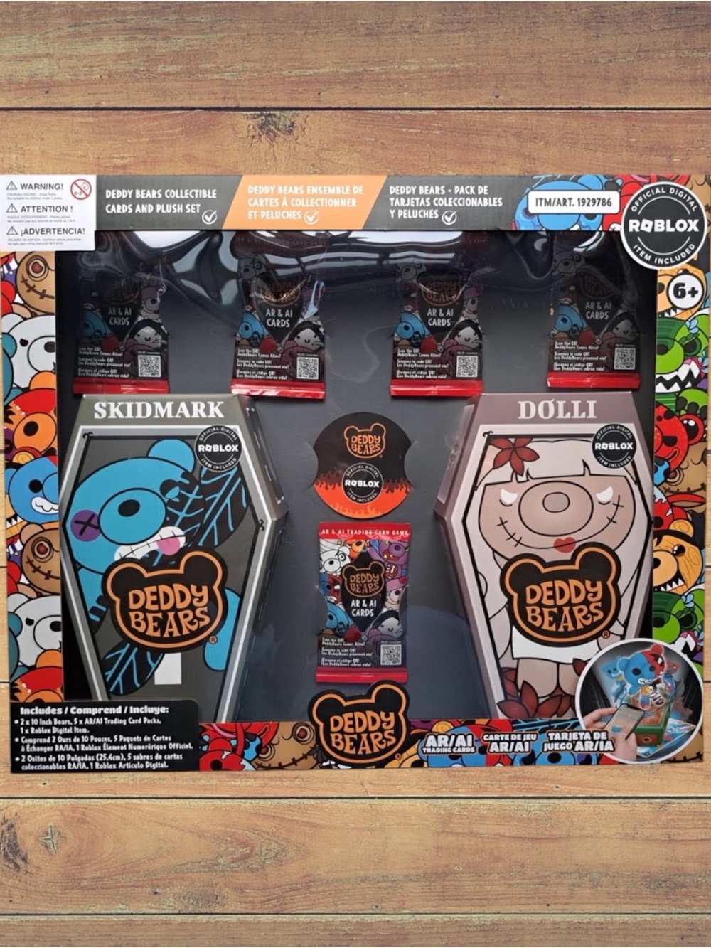Deddy Bears Exclusive Box Set Skidmark & Dolli Roblox Code AR Cards NIB
